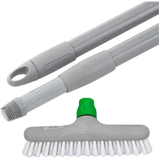Schrobborstel Met Telescoopsteel / Luiwagen Telescoop Steel Nylon / Schrobber Met Steel Nylon 26cm