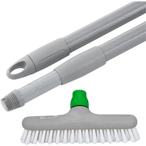 Schrobborstel Met Telescoopsteel / Luiwagen Telescoop Steel Nylon / Schrobber Met Steel Nylon 26cm thumbnail
