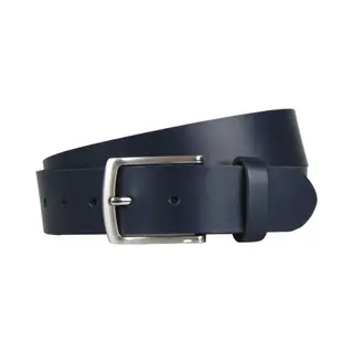 Fana Belts Leren Riem Donkerblauw - Heren Riem Blauw - Taillemaat, 120 - Heren Dames Riemen – Pantalon Riem - Blauwe Riem Dames/heren