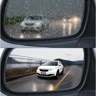 Grundig Anti Druppel Folie Sticker Voor Buitenspiegel - Condenssticker Autospiegel Waterafstotend - Condens Sticker 2 Stuks - Anti-condens Ovaal -