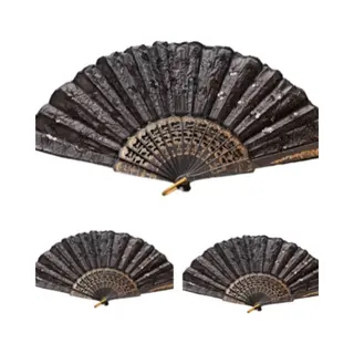 Spaanse Handwaaiers Met Borduursels En Pailletten 3 Stuks Zwart
