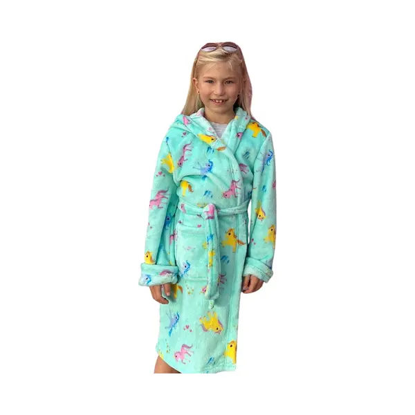 Badrock Unicorn Kinderbadjas Capuchon - Fleece-Xl (11-13 Jaar) thumbnail