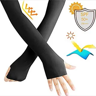 Oil-ways Compressie Arm Sleeves - Zwart - Arm Sleeve – Armwarmers - Running Sleeves - Uv - Bescherming - Fietsen - Voetbal - Buitensport - Wintersport - Maat