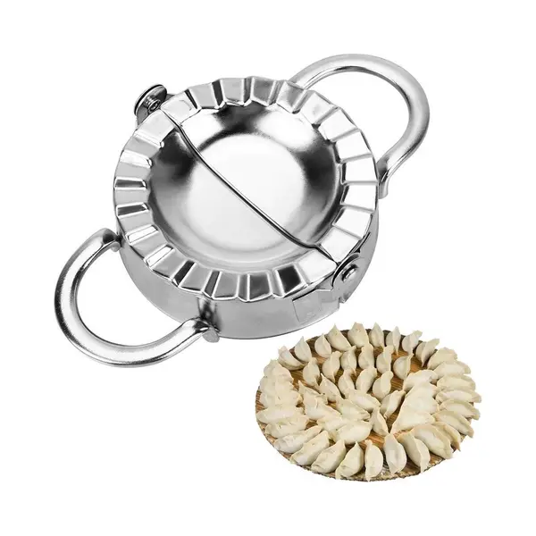 Dappermann Stalen Deegvormer Mal Dumpling Maker Voor Ravioli, Pastei, Dumpling, Empanada – Maker Keukengerei | Knoedel Maker | Rvs |9, 5cm thumbnail