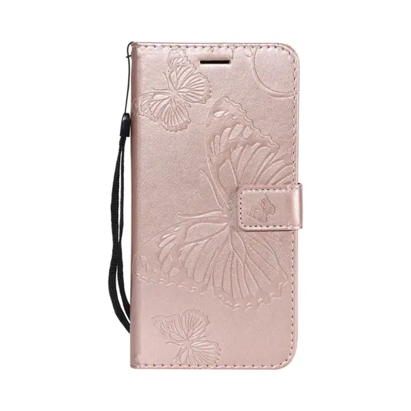 Bookcase Voor Apple IPhone 7 Plus - IPhone 8 Plus - Roze - Vlinders - Bloemen - Portemonnee Hoesje thumbnail