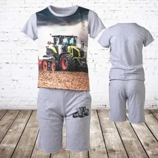 Jongens Kleding Set Trekker Grijs 772 -s&C-122/128-Complete Sets