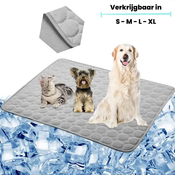 Koeldeken Voor Hond & Kat | 60 X 50 Cm Grijs | M thumbnail