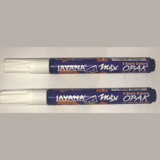 Kreul Set Van 2 Stiften, Witte Textiel Stift - Javana Texi Max - 2-4 Mm Kogelpunt