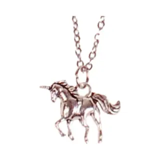 S.y.w Kinderketting Rvs 45cm - Hangertje Eenhoorn Zilverkleurig 1, 5cm
