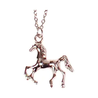 S.y.w Ketting Rvs 55cm - Hangertje Paardje Zilverkleurig 2, 5cm
