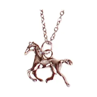 S.y.w Ketting Rvs 55cm - Hangertje Paardje Galop Zilverkleurig 1, 5cm