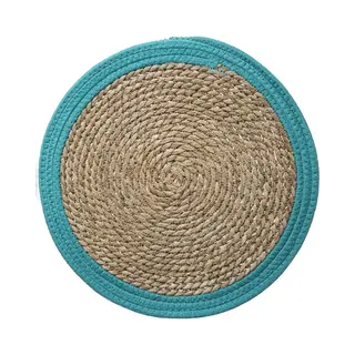 Secret De Gourmet Onderlegger Happy Pop Set Van 4 - Mint - Gevlochten Riet - Tafelonderlegger - Placemat