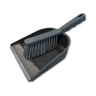 San Marque Stoffer En Blik Kunststof - Grijs - Duurzaam Gerecycled Pp - Voordelige Set - Rubberen Lip