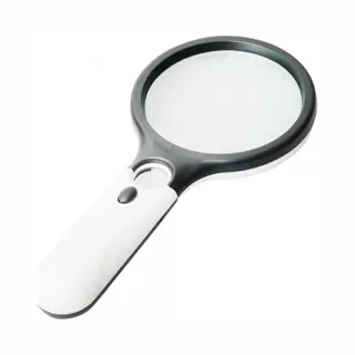 Handloep - Leeslamp Led Verlichting - Hand Vergrootglas Loep Met Licht - Loupe Lamp Op Batterij - Dubbele Leesloep 3X & 45x Vergrotend - Voor Lezen &