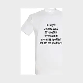 Go Mama 18 Jaar Verjaardag - T-shirt 18 Jaren, 216 Maanden - T-shirt Wit - Maat Xs - 18 Jarigen - 18 Jaar Versiering - Hoera 18 Jaar - Feestartikelen 18 Jaar