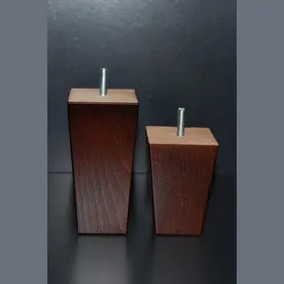 Boxspring.nl - Uw Bed Boxspringpoten Model Taurus, Set 6 Stuks, Hout, M8 Schroefdraad - 14cm - Wengé