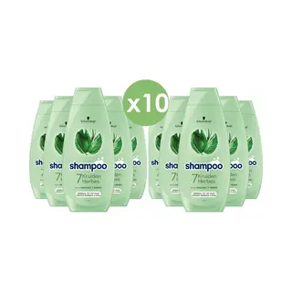 Wooners Schwarzkopf Shampoo 7 Kruiden (Voordeelverpakking) - 10 X 400 Ml