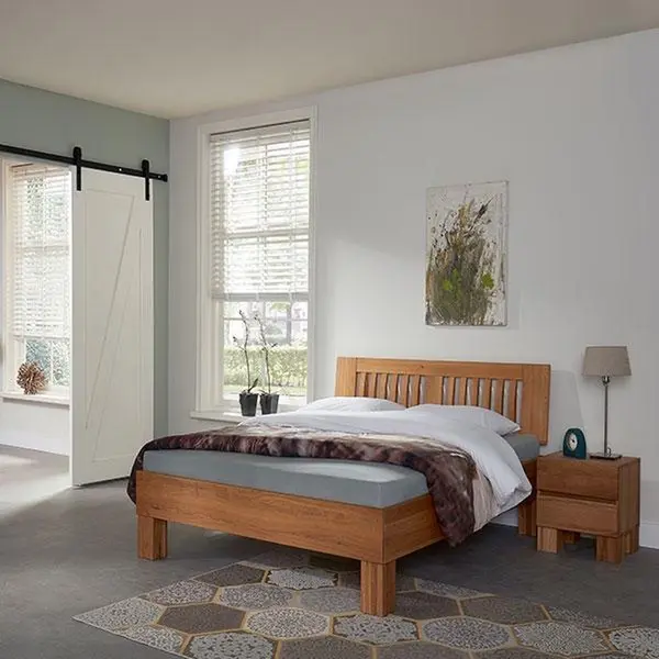 Bed Box Wonen Massief Beuken Houten Bed Vidin Premium 180x200 Cm Natuur Gelakt thumbnail