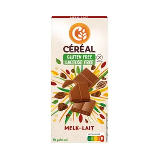 Cereal Céréal Melkchocolade Glutenvrij & Lactosevrij - 5 X 100 Gr - Voordeelverpakking