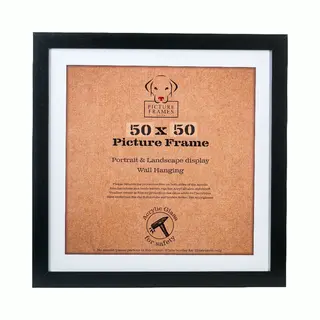Picture Frame Uk Fotolijst Fotomaat 50x50 Cm - Mdf Hout - Zwart - Fotokader - 28mm Profielbreedte - Posterlijst