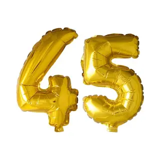 Globos Europe Folieballon Nr. 45 Goud 41cm
