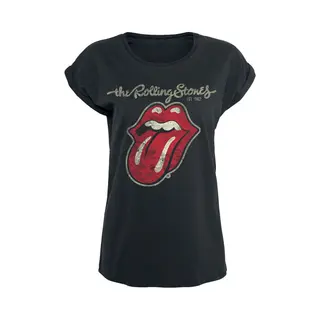 The Rolling Stones Plastered Tongue T-Shirt Black