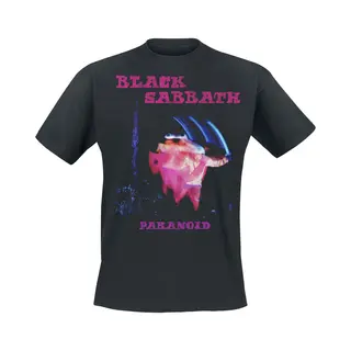 Black Sabbath Paranoid Tracklist T-Shirt Black