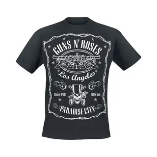 Guns N' Roses Paradise City Label T-Shirt Black