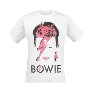 David Bowie Aladdin Sane Distressed T-Shirt White