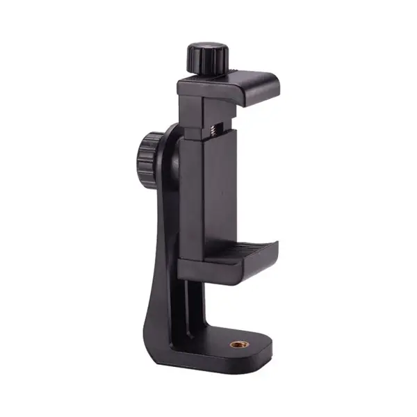 Smartphone Telefoon Houder - 1/4" Statief Bevestiging - 360° Draaibaar - Mobiele Telefoon Clipper Met Grip - Zelf Statief Statiefgondel Voor Mobiel - thumbnail