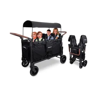 WonderFold W6 Luxe Pro – 6 Zits Kinderwagen – Zwart – All Terrain Wielen