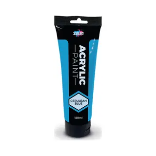 Zieler Acrylverf Tube Cerulean Blue - Ceruleum Blauw - 120 Ml
