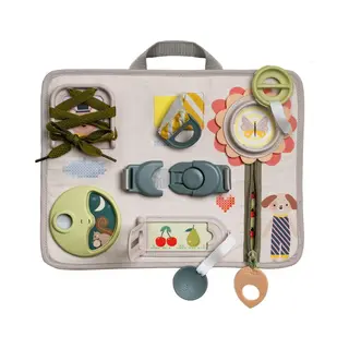 Taf Toys Activity Snap N Learn Busy Board. Montessori Toy With Educational Toddler Activities To Develop Fine Motor & Problem Solving Skills Learning