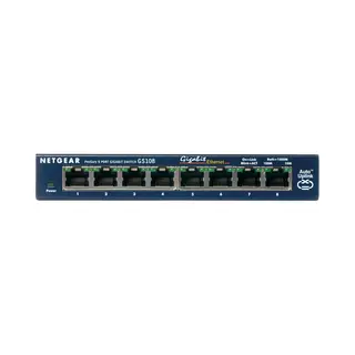 Netgear ProSAFE Unmanaged Switch - GS108GE - Desktop - 8 Gigabit Ethernet poorten 10/100/1000 Mbps