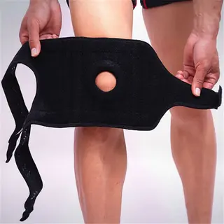 Kniebandage-Kniebandage Ondersteuning Knie-Verstelbare Neopreen Kniebrace-Kniebraces Voor Mannen En Vrouwen-Kniesteun-Zwart