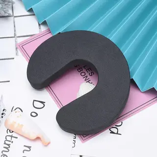 Deurstopper Foam - Deurstopper - Kidsproof - Kinderveiligheid - Zwart - 2stuks - Foam
