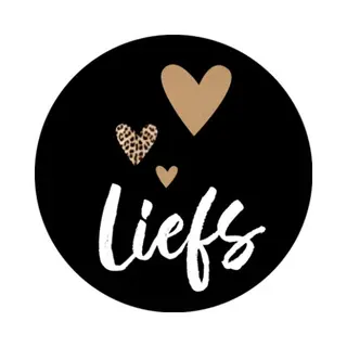 Sluitsticker - Sluitzegel – Liefs | Zwart – Wit – Beige Luipaard / Leopard – Hart / Hartje | Trouwkaart – Geboortekaart | Harten | Envelop