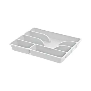 Emhouse Bestekbak | Besteklade | Bestekbak | Kunststof | 26x31x5 Cm | Wit