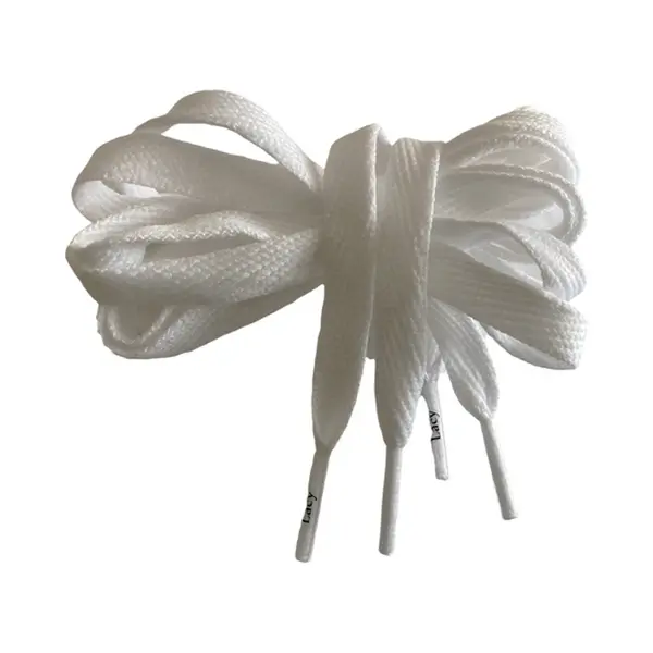 Schoenveter Lacy -wit - Plat - 130cm Lang X 10mm Breed thumbnail