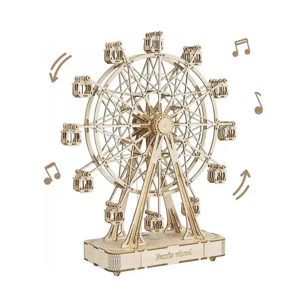 BrightWise® Robotime Reuzenrad Hout Modelbouw Pakket Zonder Lijm - Bouwpakketten Volwassenen - Bouwpakketten Kinderen - Modelbouwpakketten thumbnail