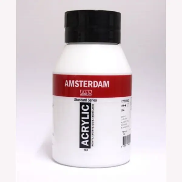 Amsterdam Acrylverf - Zinkwit - Acrylverf - Kunstschildersverf - Pigmentrijke Verf - Sneldrogende Verf - Dekwit - Verf Voor Canvas - Verf Voor Hout - thumbnail