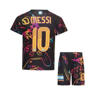 Messi Gaming Voetbaltenue Voetbalshirt & Broekje Set Argentinië - Kinderen T/m Volwassen Maten - Maat Xxl