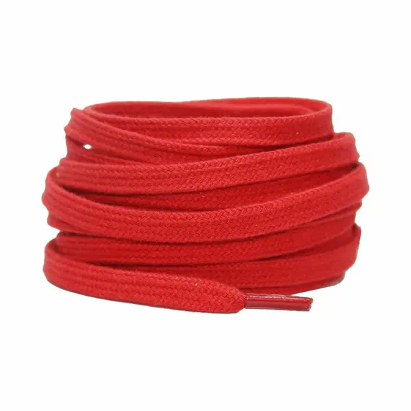 Veters.nl Platte Katoenen Veters 6mm Rood 120cm - Sneakers thumbnail