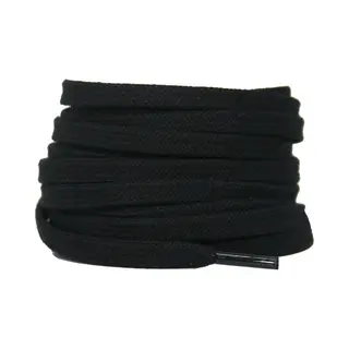 Veters.nl Platte Katoenen Veters 6mm Zwart 120cm - Sneakers