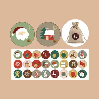 Sluitsticker - Sluitzegel – Advent Kalender | Genummerd – Aftellen | Winter – Sneeuw - Kerst - Merry Christmas – Feestdagen – Sinterklaas |