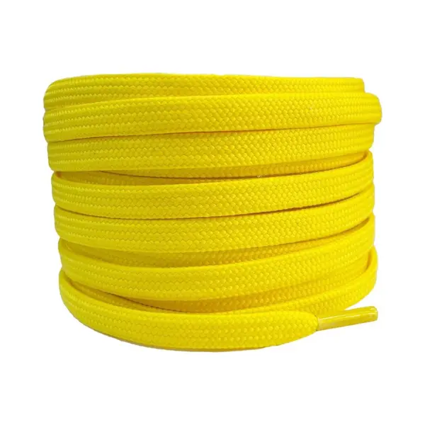 Platte Schoenveters 8mm Polyester Geel 150cm thumbnail