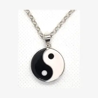 etnox Yin Yang Zilveren Hanger (K358-45cm) - Zilveren Ketting 45 Cm