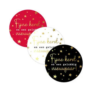 Fijne Kerstdagen En Een Gelukkig Nieuwjaar - Sluitstickers - 10 Stuks