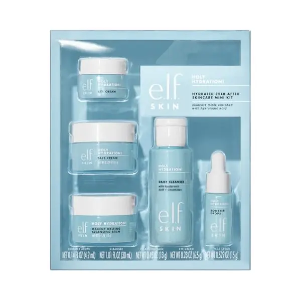 E.l.f. Skin Hydrated Ever After Skincare Mini Kit, Reiniger, Make-Up Entferner, Feuchtigkeitscreme & Augencreme Für Hydratisierte Haut, thumbnail