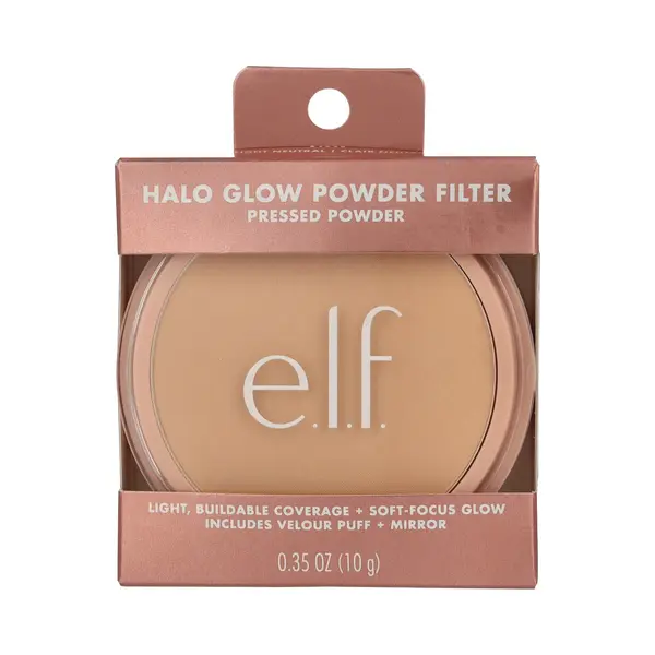 E.l.f. Halo Glow Powder Filter, Pressed Finishing Powder, Buildable Coverage, Crease-Resistant, Blurs The Appearance Of Pores, With Velour Puff And thumbnail
